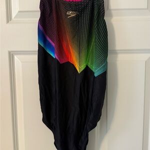 Speedo Women's One Piece with Rainbow Gradient